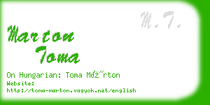 marton toma business card